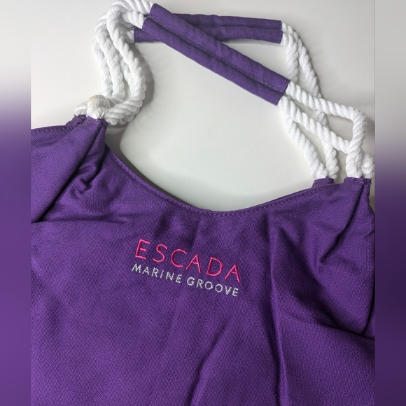 Escada purple beach tote - Picture 7 of 8